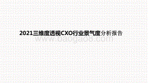 2021三维度透视CXO行业景气度分析报告.pptx