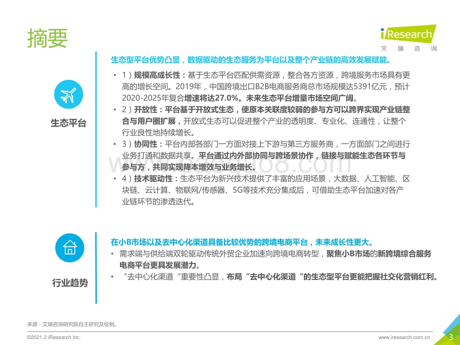 2021年中国新跨境出口B2B电商行业研究报告.pdf_第3页
