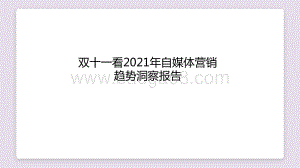双十一看2021年自媒体营销趋势洞察报告.pptx
