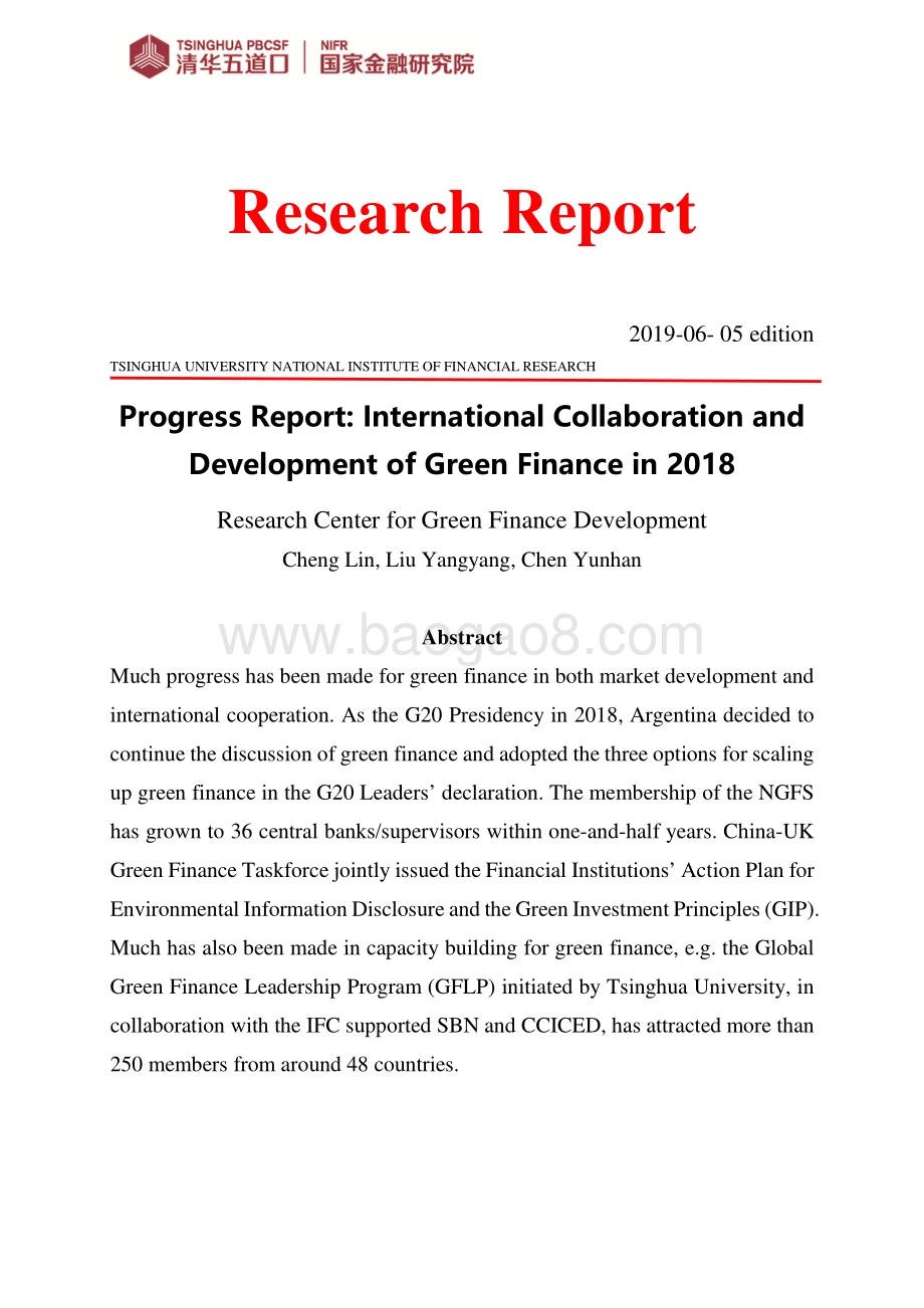 2018年绿色金融国际合作进展报告.pdf_第2页