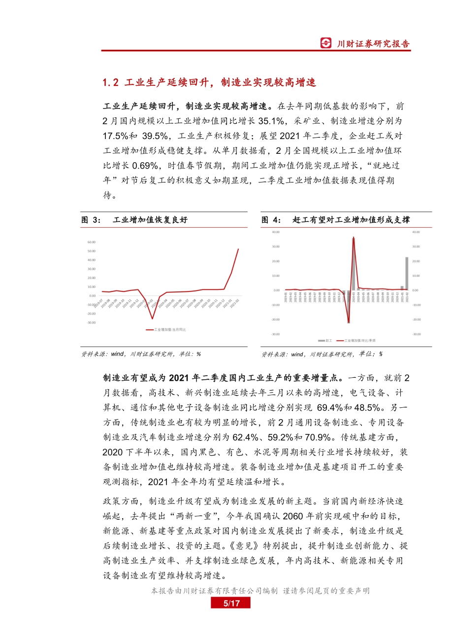 2021年二季度宏观环境展望：制造业是二季度经济重要看点.pdf_第5页