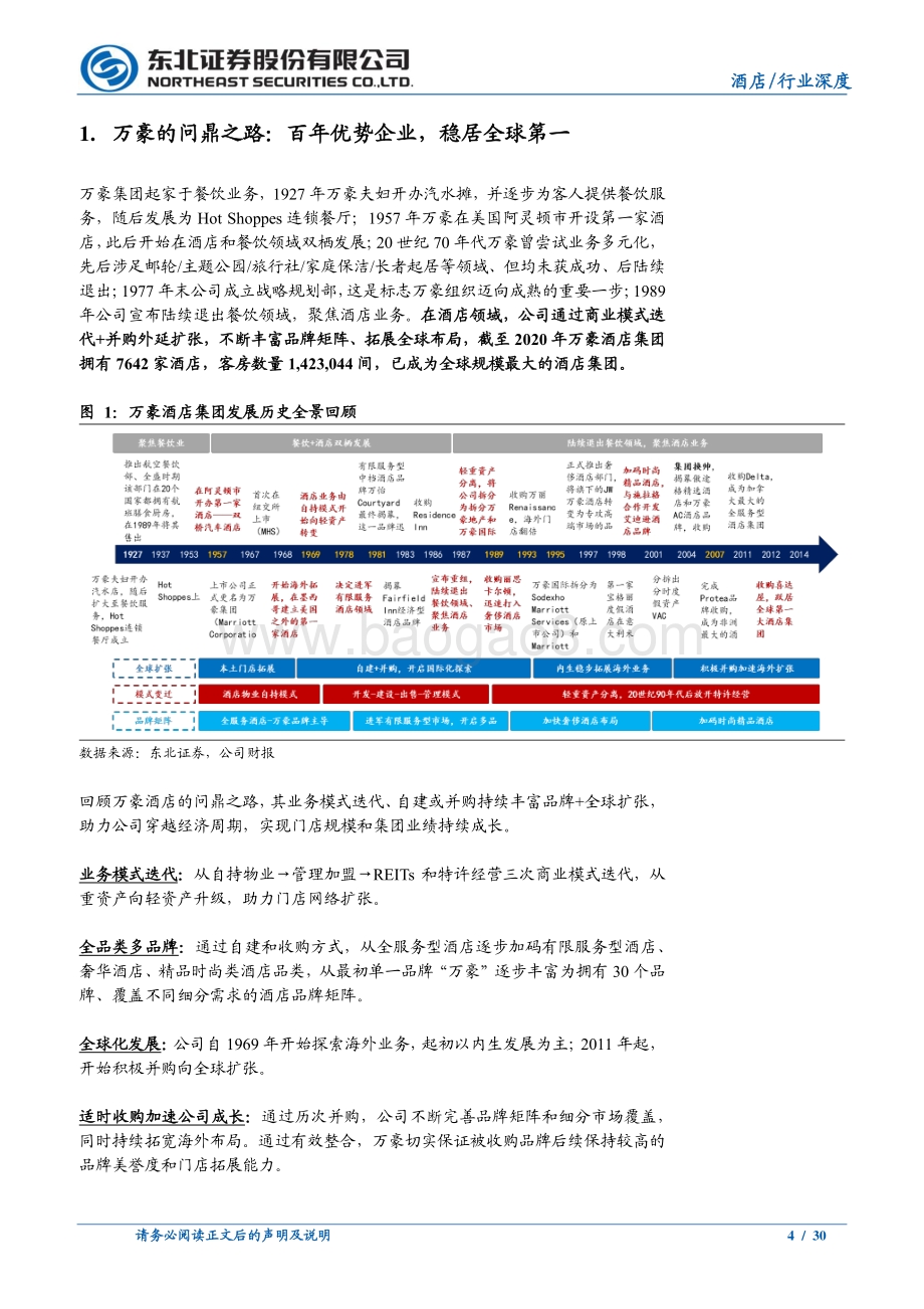 酒店系列深度之三：穿越周期的问鼎之路万豪酒店发展启示录.pdf_第4页
