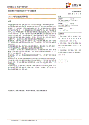 2021年社融预测专题：宏观稳杠杆和政府去杠杆下的社融展望.pdf