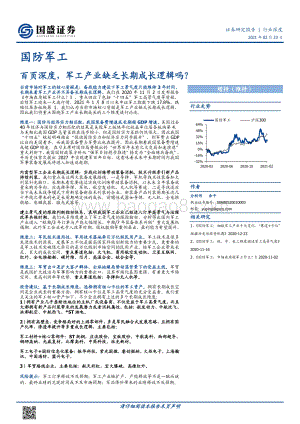 百页深度军工产业缺乏长期成长逻辑吗？.pdf