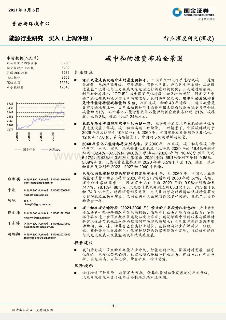 能源行业研究：碳中和的投资布局全景图.pdf_第1页