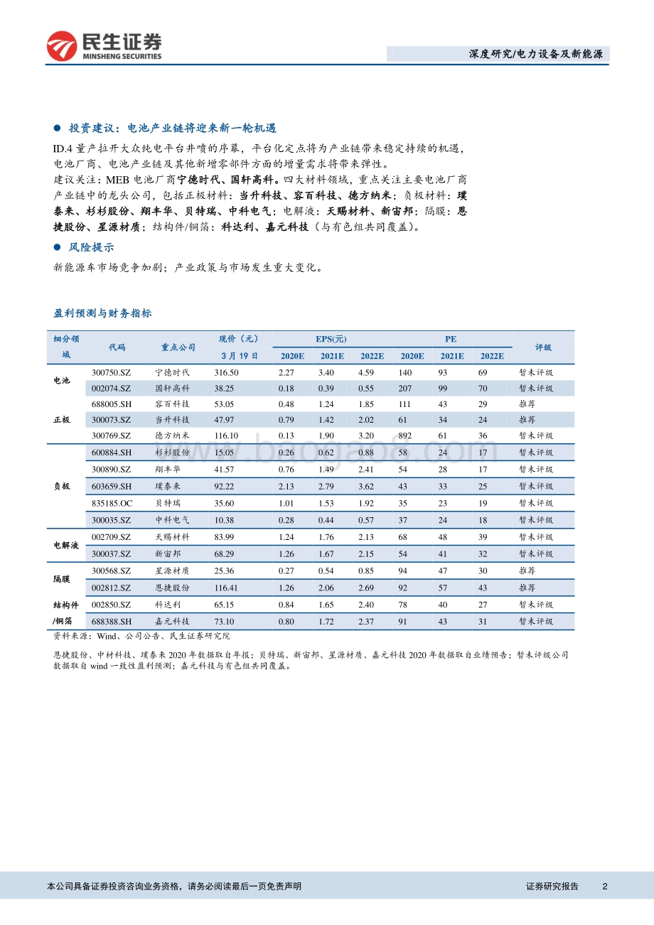 大众MEB产业链专题报告：国产大众ID.4即将上市产业链借势腾飞.pdf_第2页