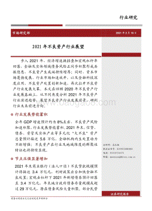 2021年不良资产行业展望.pdf