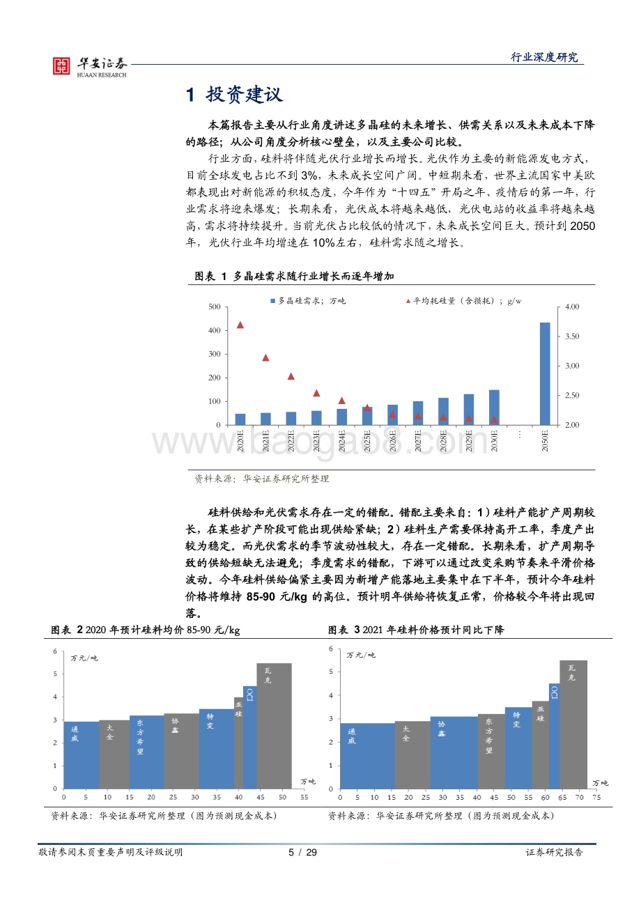 光伏行业系列报告之一：多晶硅：低成本和融资能力双轮驱动多晶硅强者恒强.pdf_第5页