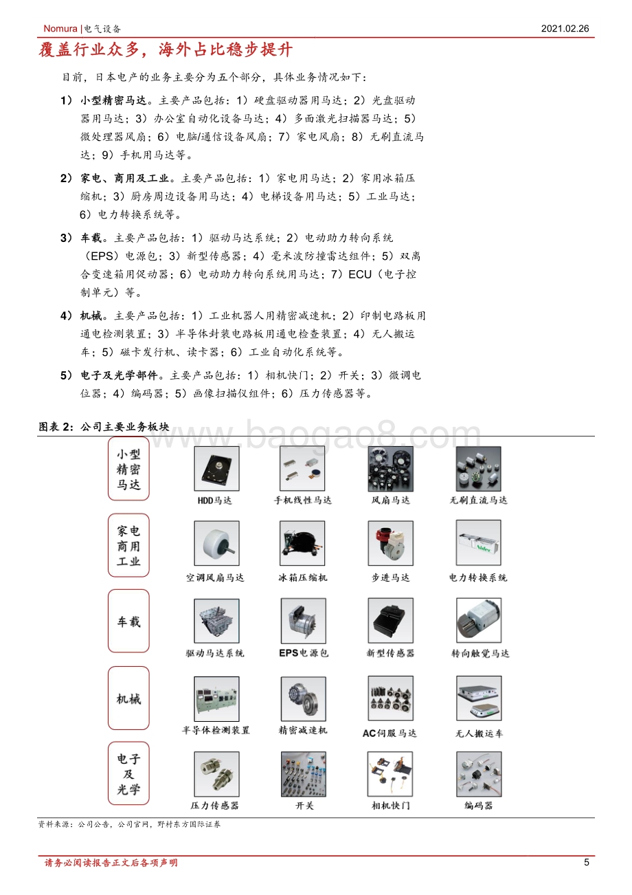 机器人及自动化系列报告之二：日本电产：知名综合马达制造商.pdf_第5页