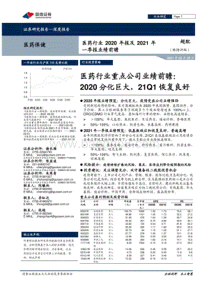 医药行业2020年报及2021年一季报业绩前瞻.pdf