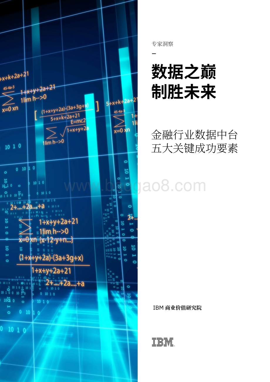 数据之巅制胜未来：金融行业数据中台五大关键成功要素.pdf_第1页