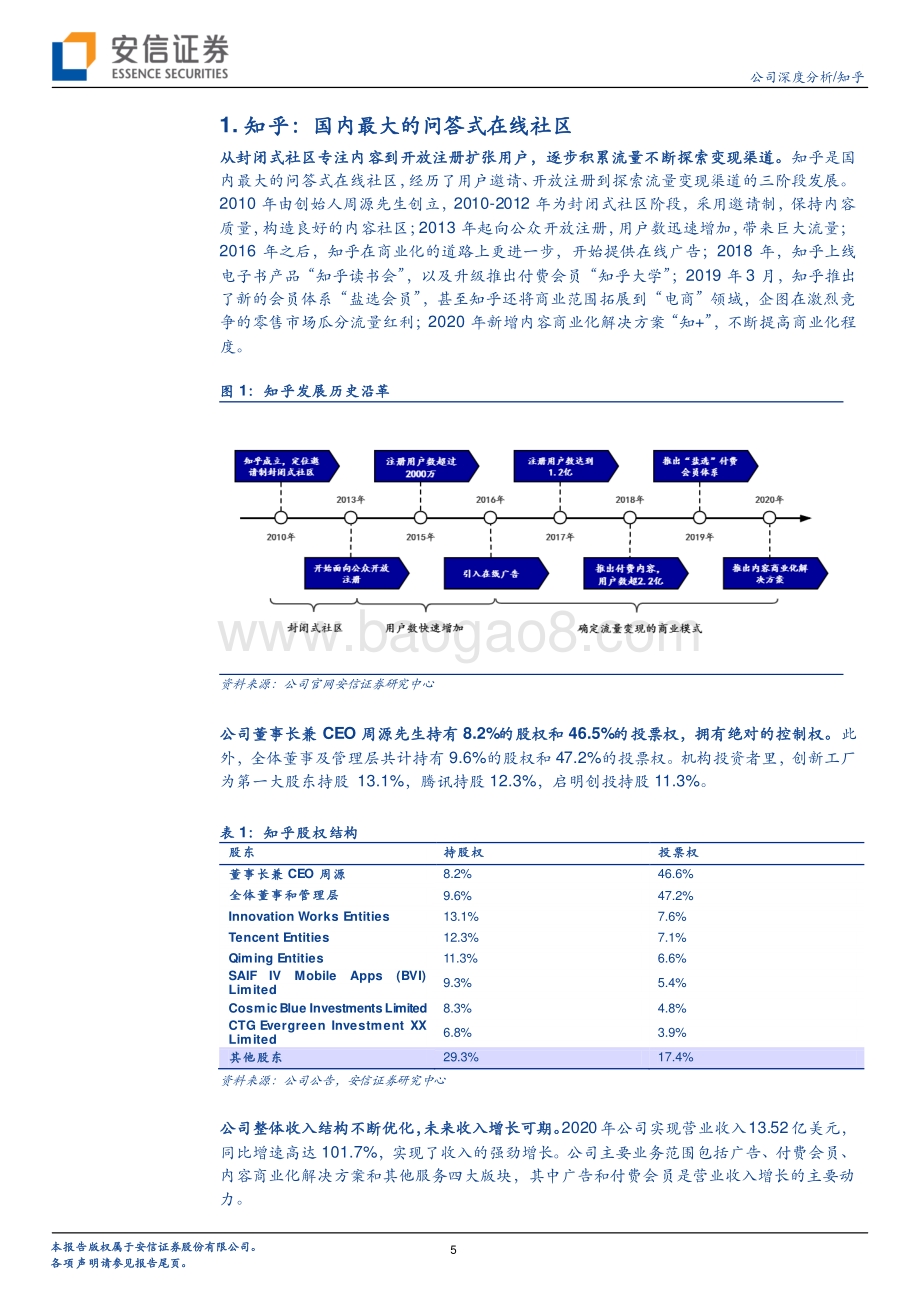 知乎：围绕知识型社区定位商业化进程持续推进.pdf_第5页