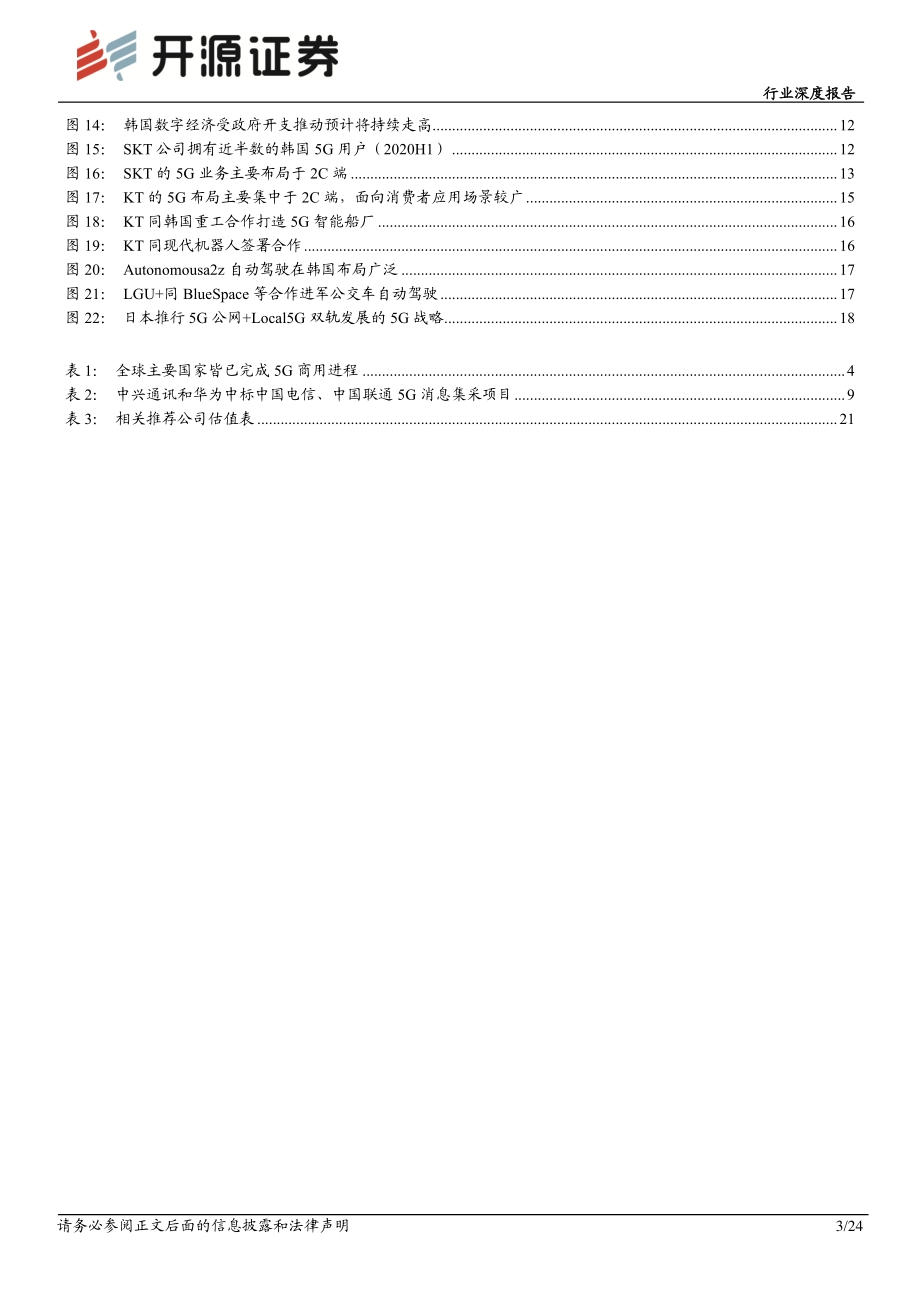 通信行业深度报告：政策推动5G 2B端快速发展叠加2C端流量大增.pdf_第3页