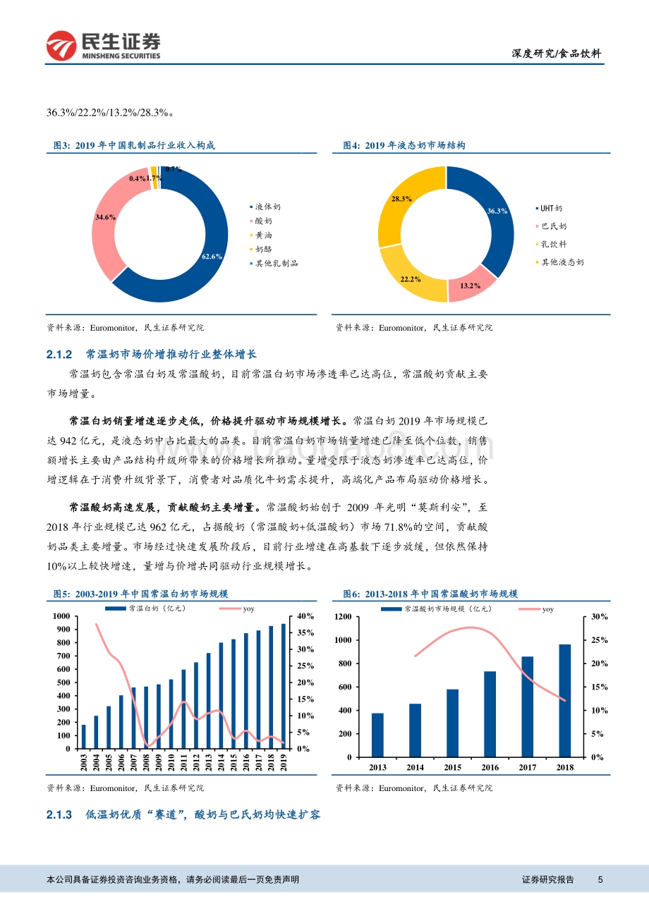 乳制品行业深度研究报告：常、低温乳品差异化发展高端化演进并行不悖.pdf_第5页