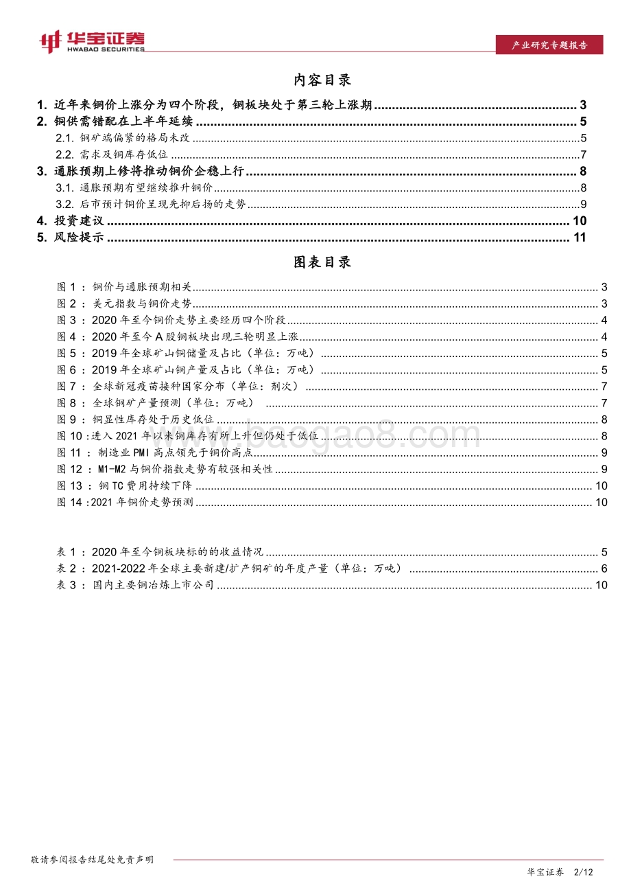 铜行业研究专题报告：倒春寒后铜博士能否迎来三月阳春？.pdf_第2页