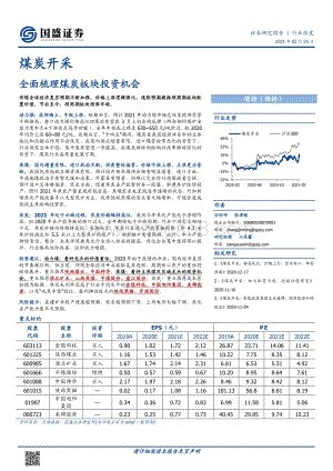 全面梳理煤炭板块投资机会.pdf