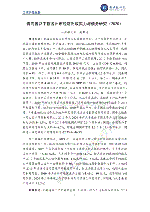 2020青海省及下辖各州市经济财政实力与债务研究.pdf