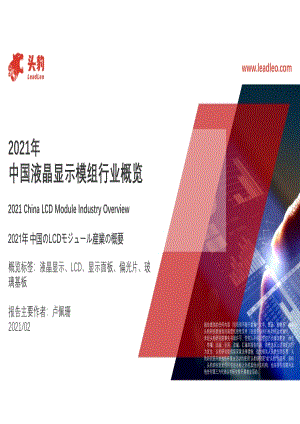 2021年中国液晶显示模组行业概览.pdf