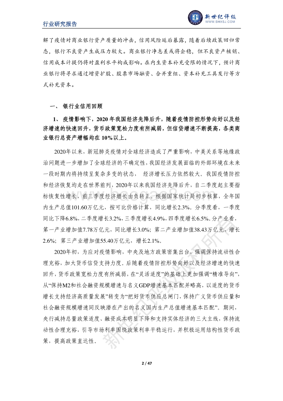 2020年度中国银行业信用回顾与展望.pdf_第2页