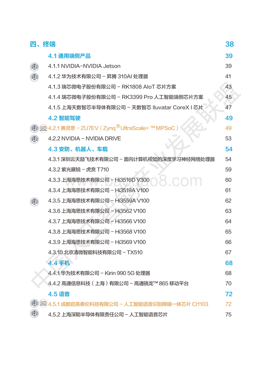 2020年AI芯片技术选型目录.pdf_第4页