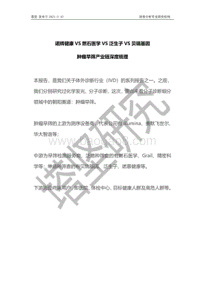 肿瘤早筛产业链深度梳理：诺辉健康VS燃石医学VS泛生子VS贝瑞基因.pdf