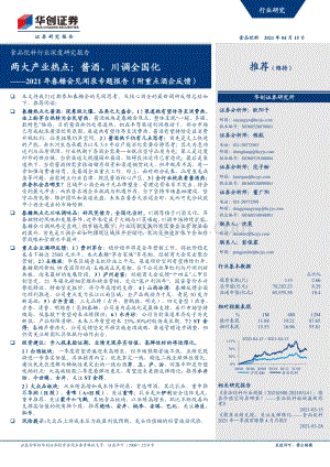 2021年春糖会见闻录专题报告（附重点酒企反馈）：两大产业热点：酱酒、川调全国化.pdf