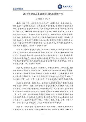 2020年全国及各省市经济财政债务分析.pdf
