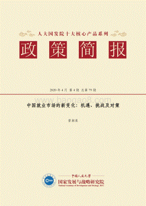 中国就业市场的新变化：机遇、挑战及对策.pdf