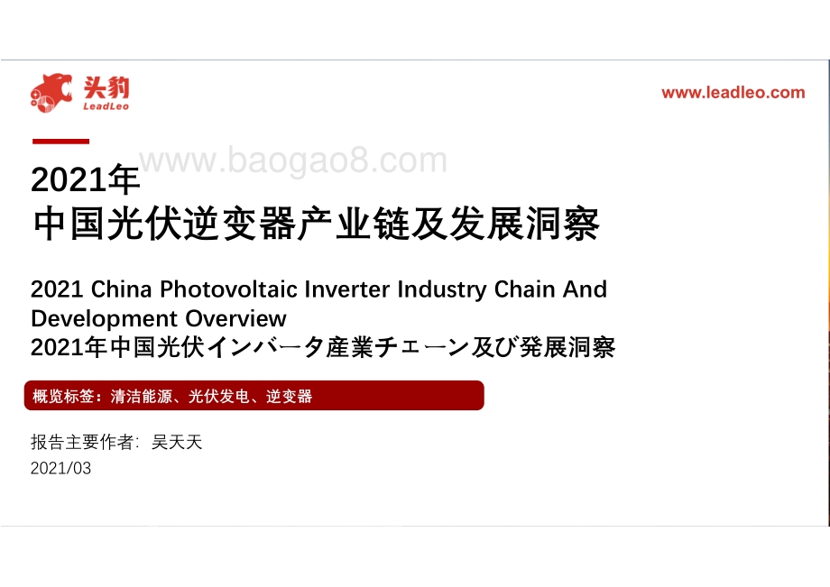 2021年中国光伏逆变器产业链及发展洞察.pdf_第1页