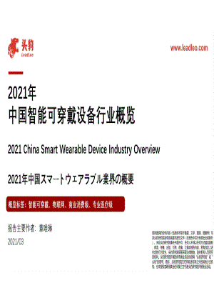 2021年中国智能可穿戴设备行业概览.pdf