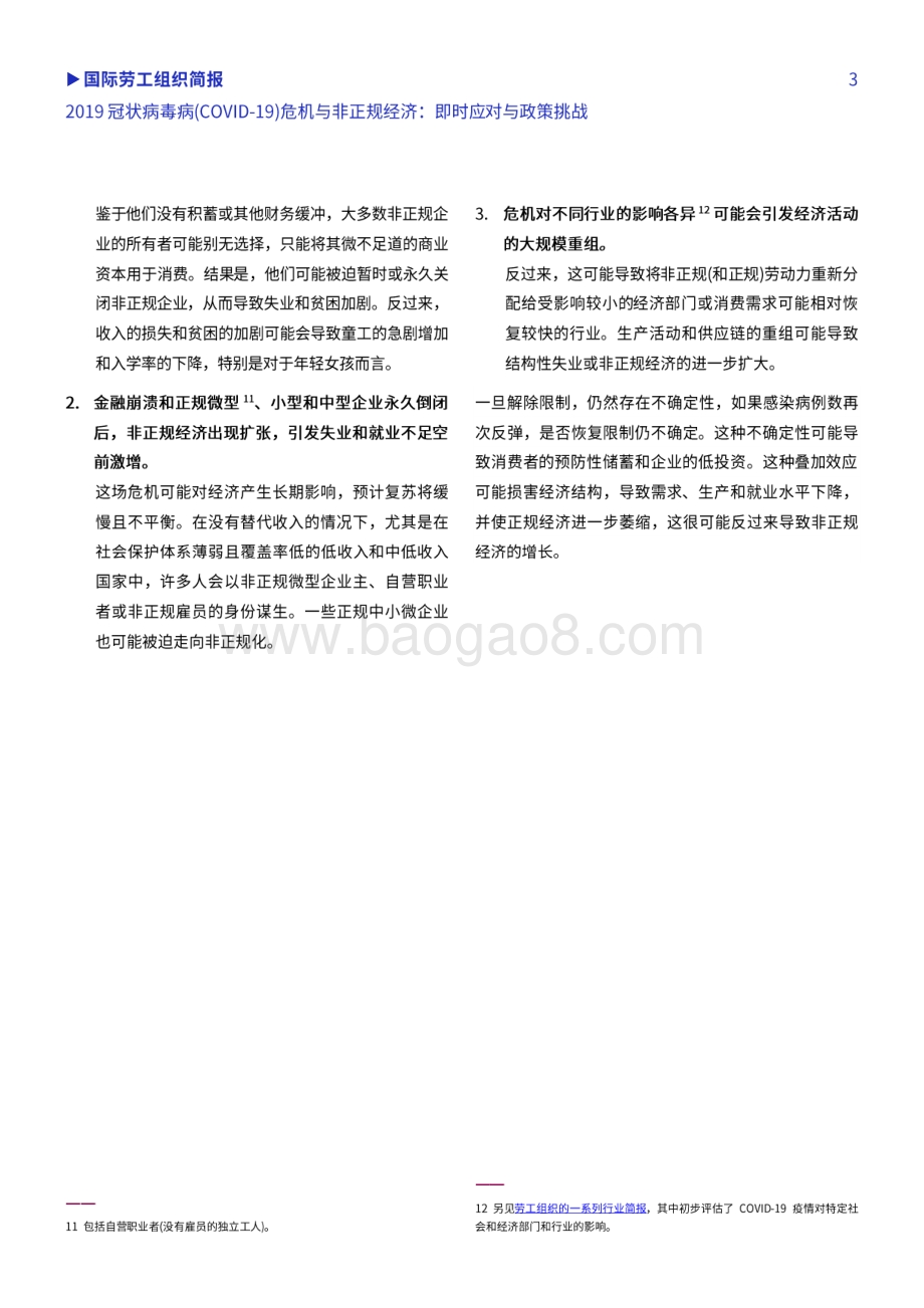 2019冠状病毒病（COVID-19）危机与非正规经济：即时应对与政策挑战.pdf_第3页