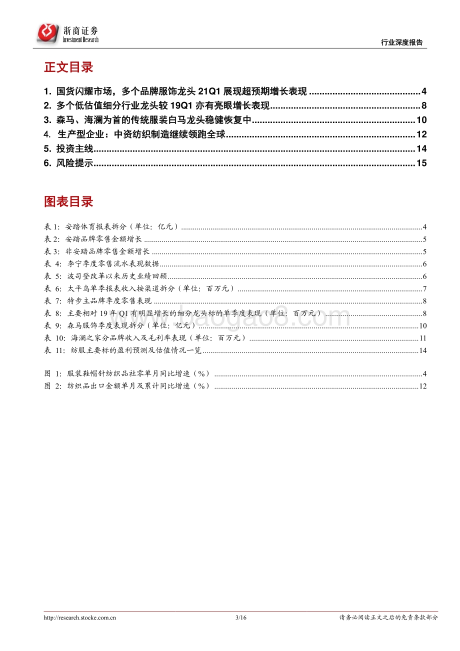 纺织服装2020年报及2021一季报总结.pdf_第3页
