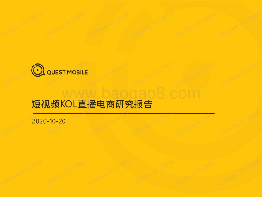 短视频KOL直播电商研究报告.pdf_第1页