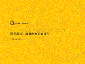 短视频KOL直播电商研究报告.pdf