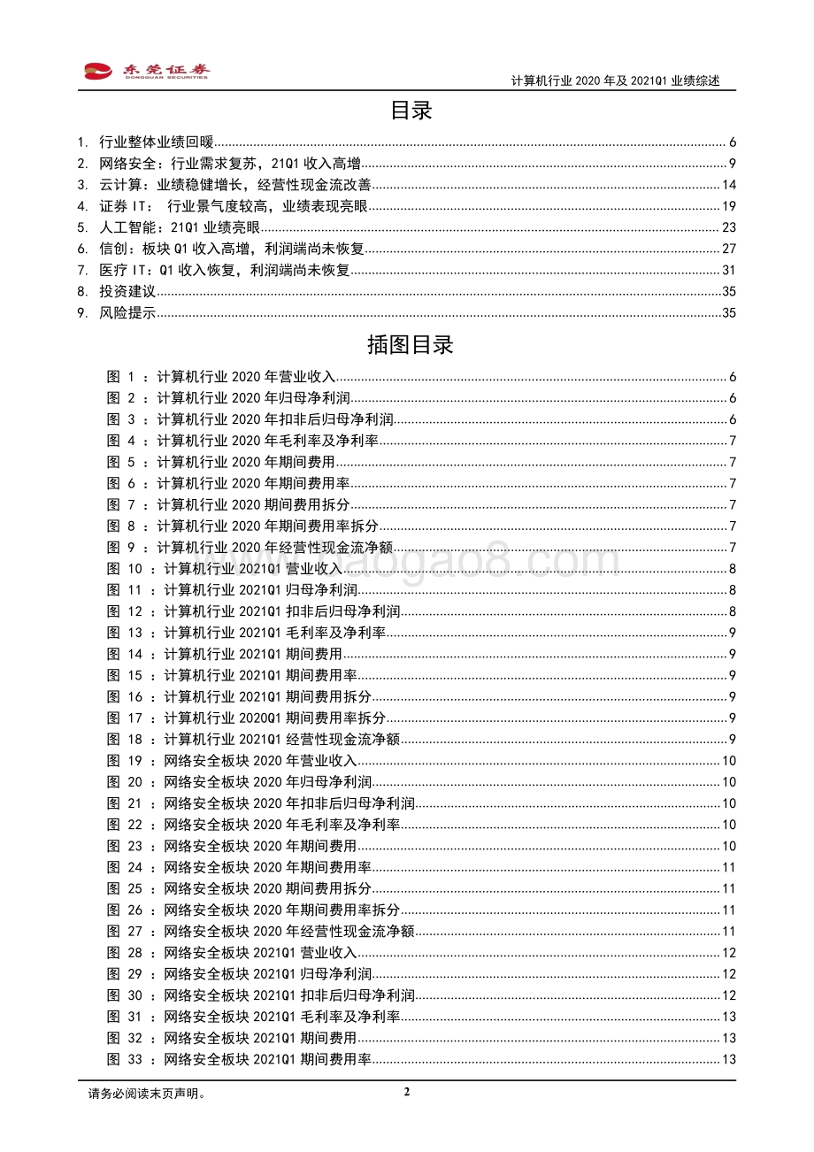 计算机行业2020年及2021Q1业绩综述.pdf_第2页