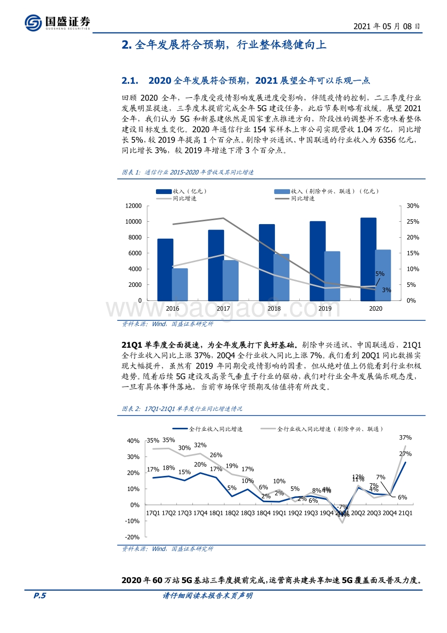 通信2020年报及一季报综述：把握高景气探索新赛道.pdf_第5页