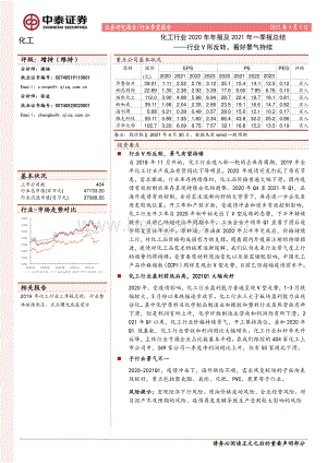 化工行业2020年年报及2021年一季报总结.pdf