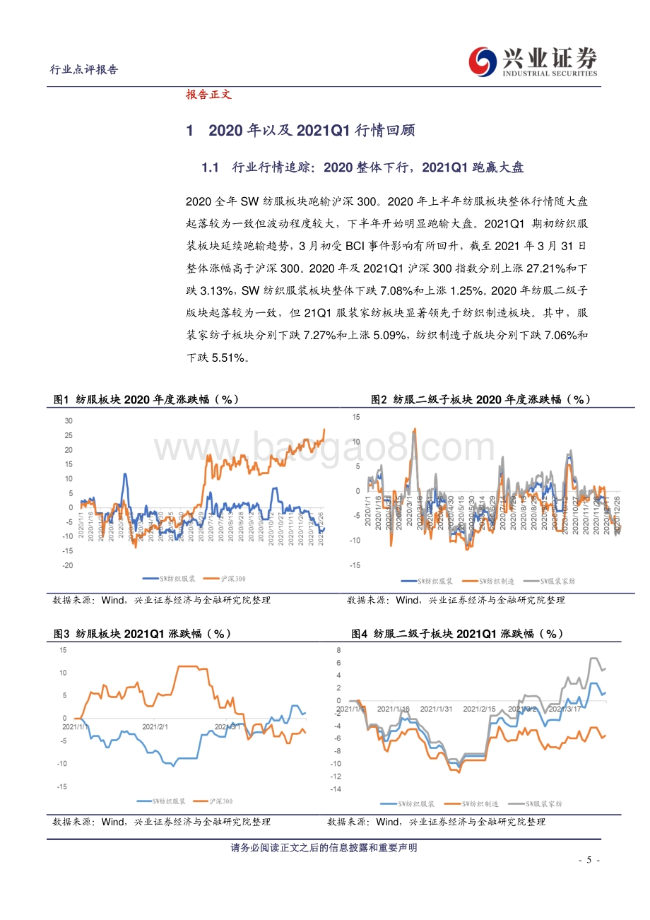 纺织服装行业2020年年报及2021年一季报总结.pdf_第5页