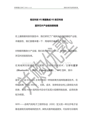 蓝牙芯片产业链深度梳理：恒玄科技VS博通集成VS炬芯科技.pdf