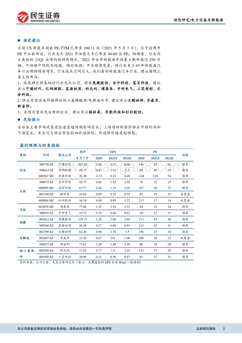 新能源车行业2020年年报及2021年一季度总结.pdf_第2页