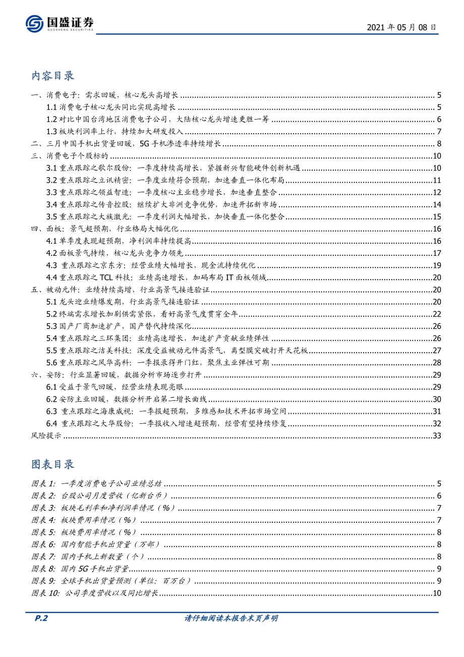 电子行业深度：消费电子需求回暖面板行业景气超预期.pdf_第2页