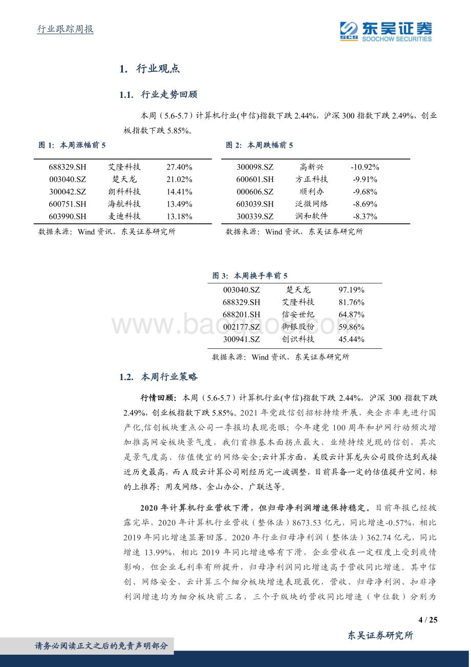 计算机行业2020年报和2021一季报总结.pdf_第4页