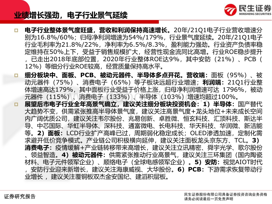 电子行业2020年报和2021一季报总结.pdf_第2页
