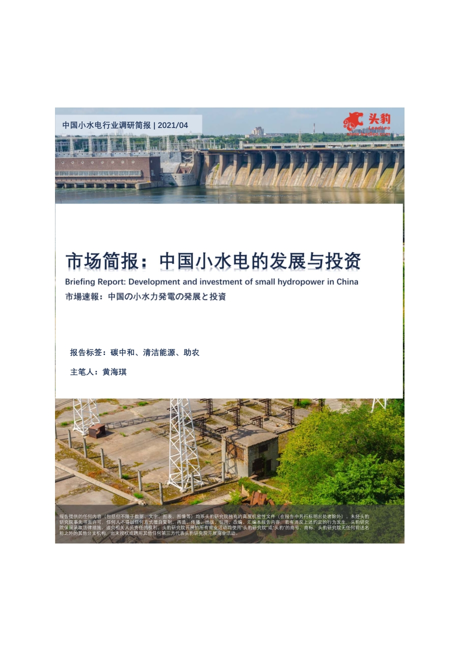 中国小水电的发展与投资.pdf_第1页
