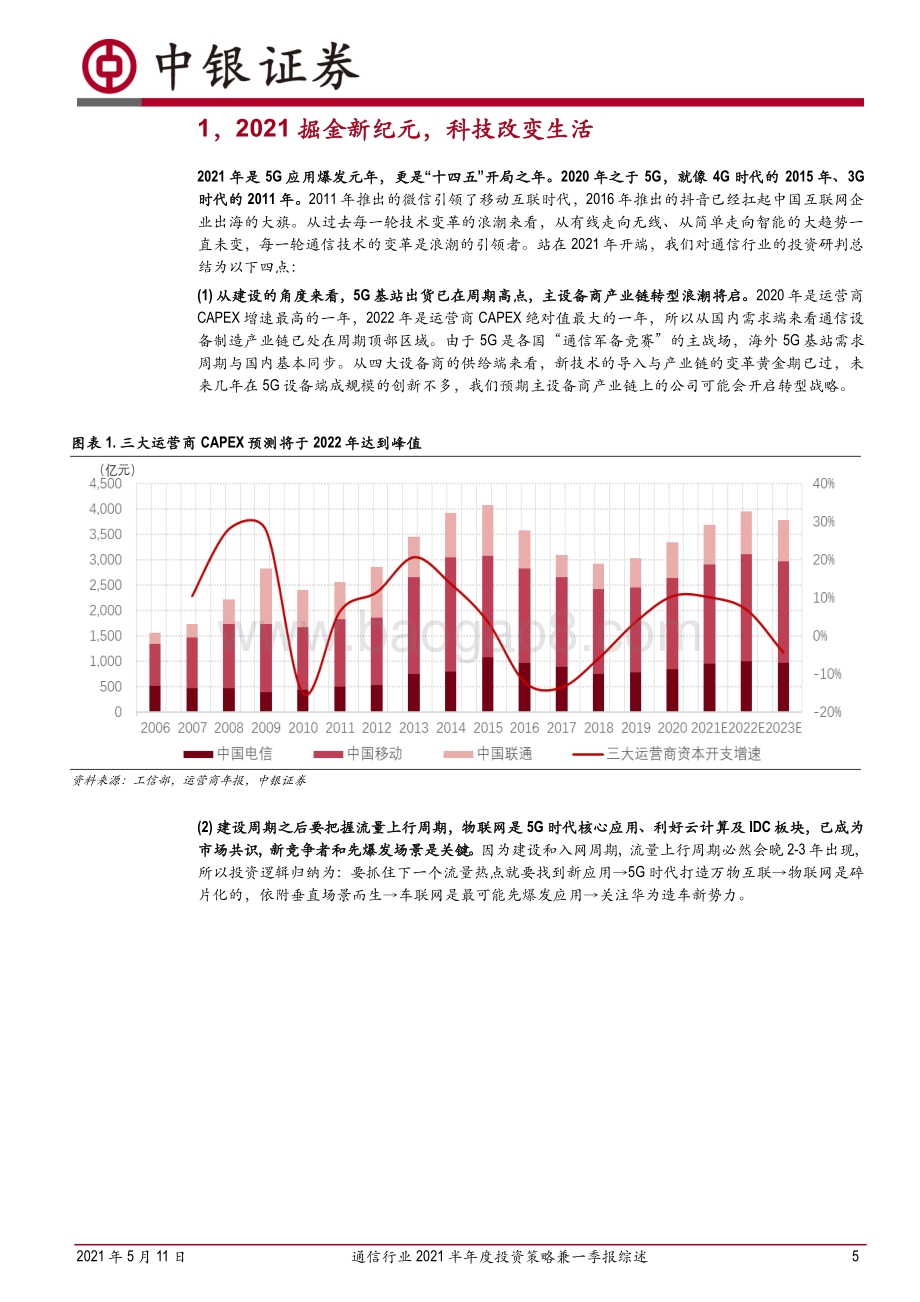通信行业2021半年度投资策略兼一季报综述.pdf_第5页