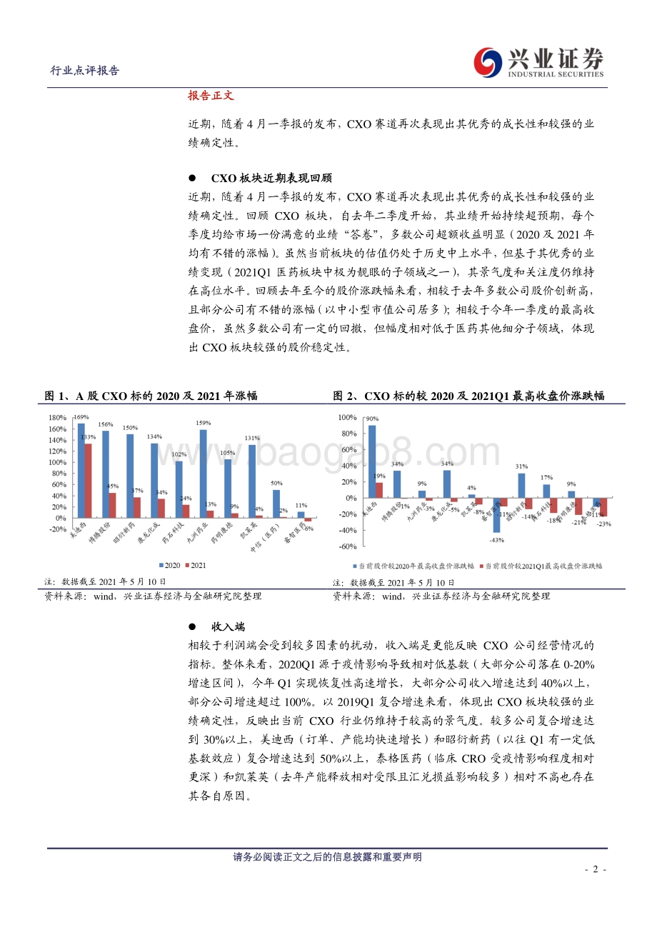 CXO系列报告之四：一季报表现优异投融资数据靓丽持续看好CXO赛道.pdf_第2页
