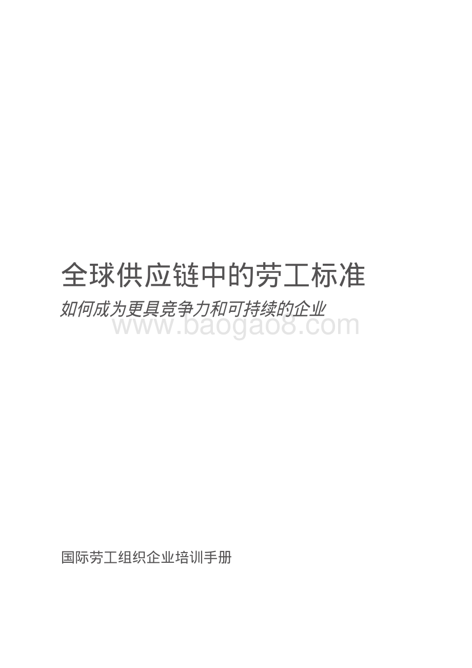 全球供应链中的劳工标准：如何成为更具竞争力和可持续的企业.pdf_第3页