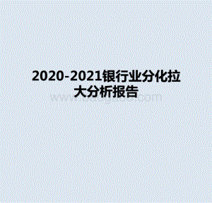 2020-2021银行业分化拉大分析报告.pptx