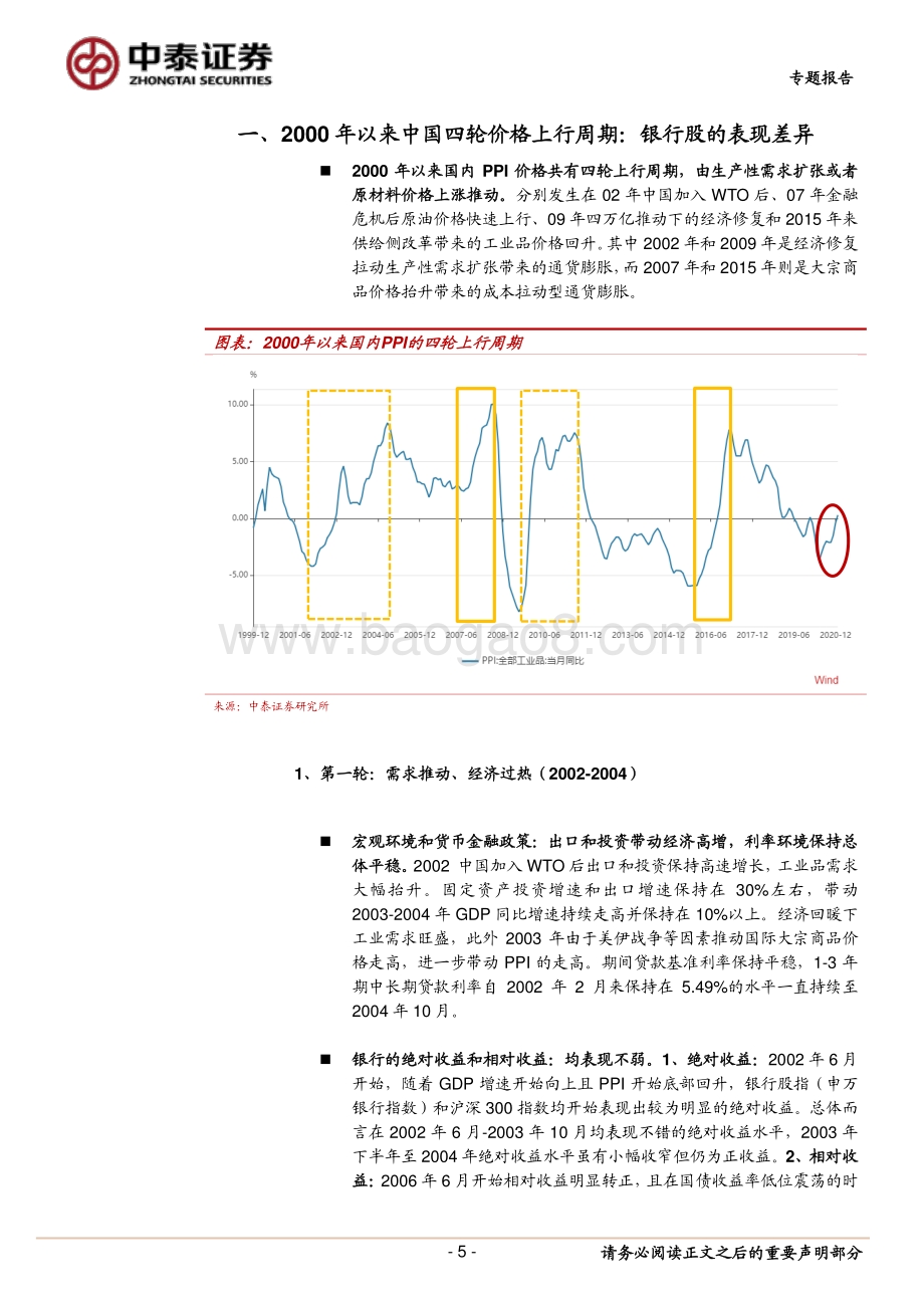 价格上行时银行股表现如何？中国、美国银行股多轮表现的总结对比.pdf_第5页