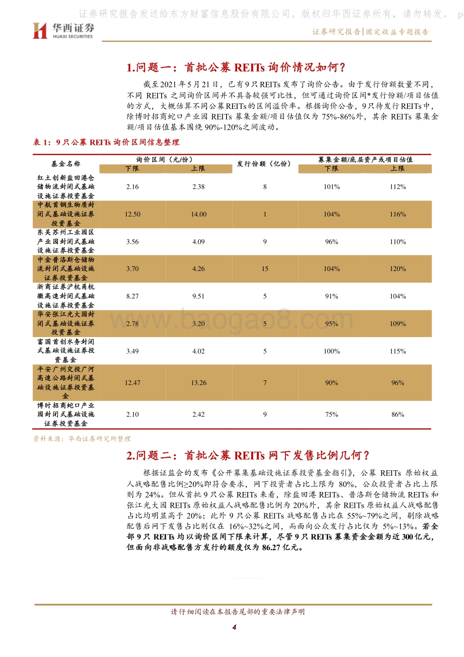 REITs投资手册（八）：首批9只公募REITs的“八问八答”.pdf_第4页